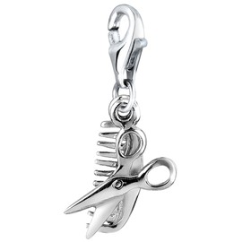 Nenalina Charm Scissors and Comb Pendant, for All Brands of Charm Bracelets and Necklaces and Charm Carrier Many Popula, Made of 925 Sterling Silver, 713122-000