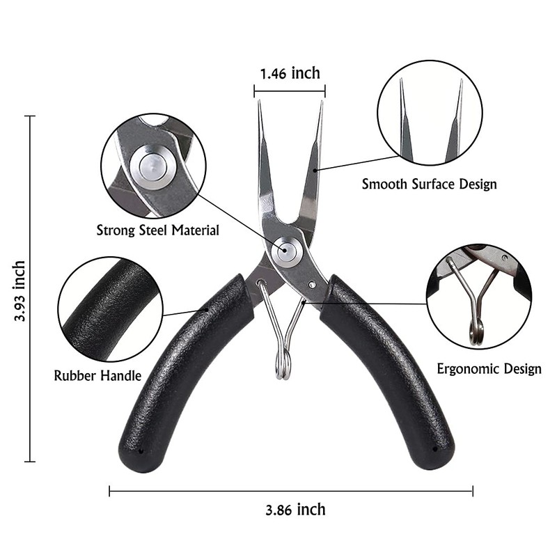 Microworld 3D Metal Model Tools, 2Pcs/Set Mini Flat Nose Plier