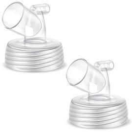 2pcs Wide Mouth Connector Compatible with Spectra S1 S2 9 Plus Pump, Compatible with Medela PersonalFit Shield, Pumpin Pal Shield, Lansinoh ComfortFit, Maymom MyFit Shields, MyFit Crater Shield