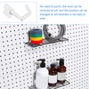 SOLUSTRE 20pcs Pegboard Hooks Kit J Shape Peg Hooks Plastic