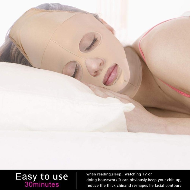 Face lifting mask, full coverage lifting face V-line strap double