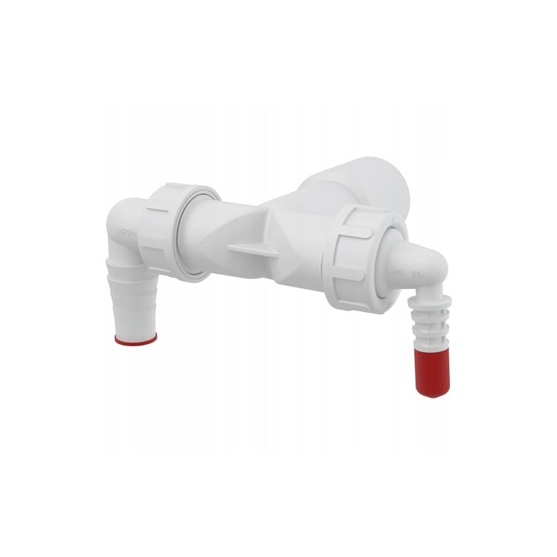Alcaplast P156Z Double Port DN40/32 and 8-23 with Check Valves