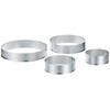 Wilton Nesting Circles Cookie Cutter Set, 4-Piece, Silver, 2.62 in.;