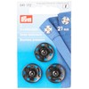 Prym PRYM_341172-1 Sew-On Snap Fasteners Brass Black 21 mm
