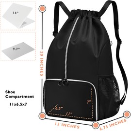 GiMiUiTo - Bolsas de malla con cordón grande para gimnasio