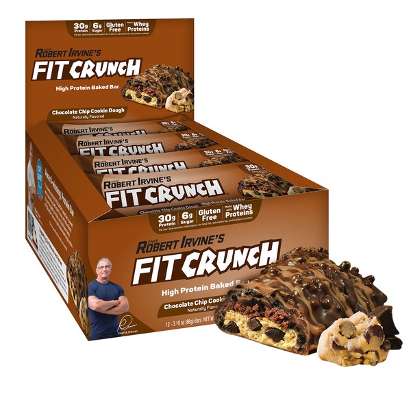 FITCRUNCH Full Size Protein Bars, Designed by Robert Irvine, 6-Layer