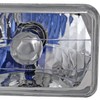 Spec-D Tuning 4X6 Chrome Sealed Beam H4 Headlights Square Lamps