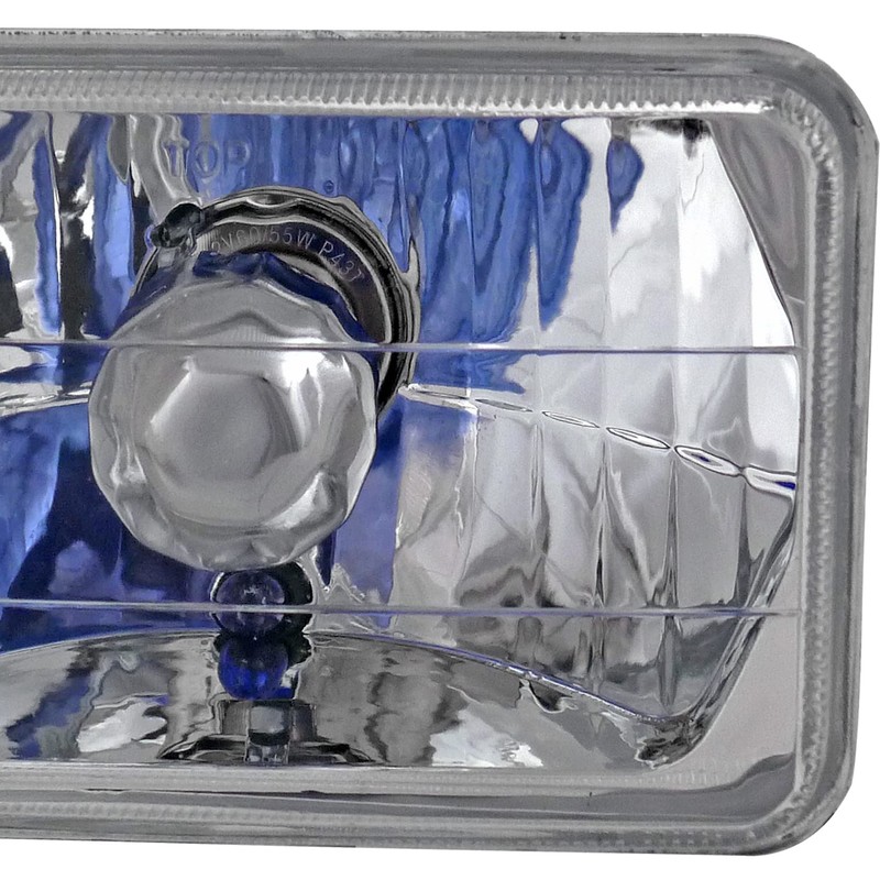 Spec-D Tuning 4X6 Chrome Sealed Beam H4 Headlights Square Lamps