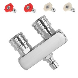 Ridge Washer Dual Turbo Nozzle Pressure Washer 1/4 Quick-Connect with Stainless Steel and Brass Components,2.0 Orifice 3-in-1 Turbo Nozzle,4000 PSI:_3 in 1 Triple Turbo Nozzle Stainless Steel