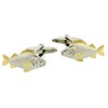 Gold and Silver Plated Fish Cufflinks
