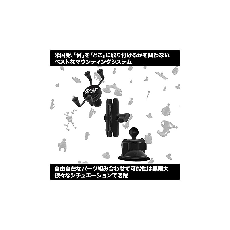 ラムマウント(RAM MOUNTS) マウント部 菱形ジョイント ブラック RAM-B-238U