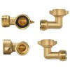 Sicilamiu 2Pcs 90 Degree Garden Hose Elbow, 3/4" Solid Brass