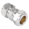22mm Chrome Coupling (Known as Chrome Pipe Fittings/Compression Fittings / 22mm Coupling/Pipe connectors/Compression Chrome Couplings Also Available in 15mm, 22mm, 28mm, 35mm, 42mm)