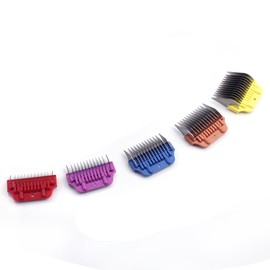 Dog Animal Stainless Steel Wide Clipper Attachment Guard Comb Set for A5 Series | Snap-On/Off Design Combs,Only Fir for 10W/15W/30W Wide Blade (Medium 5-Piece)