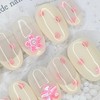 Milky Heart Handmade Nail Tips - Square S / 밀키