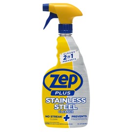 Zep Plus Stainless Steel Cleaner - 32 Fl OZ - R53512-2-in-1 benefits clean while preventing future fingerprints and smudges.