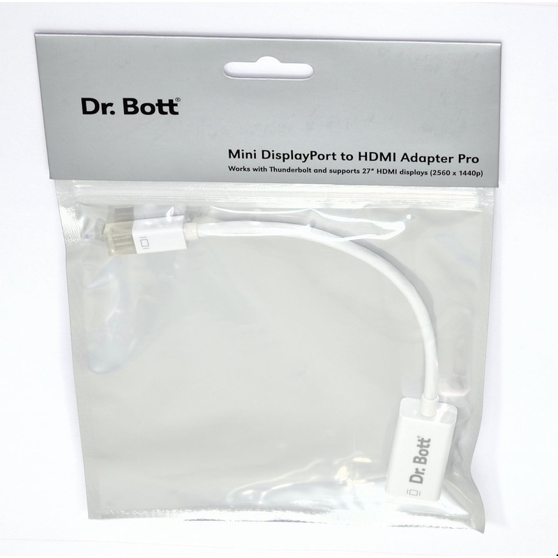 Dr. Bott Mini Display Port HDMI Adapter - White