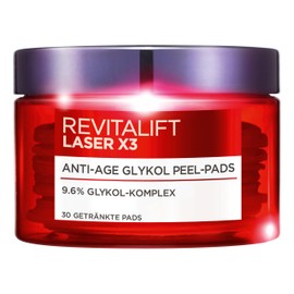 L'Oreal Paris RevitaLift Laser X3 anti-age Glycol peeling pads - reduces wrinkles and provides an even skin, 30ml