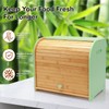 Thalomely Bread Box for Kitchen Countertop, Double Layer Bamboo Bread