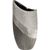 Modern Decorative Vase / Flower Vase, Ceramic, Silver / Grey,