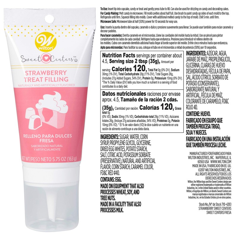 Wilton Strawberries and Cream Cupcake Filling Kit, 4-Piece