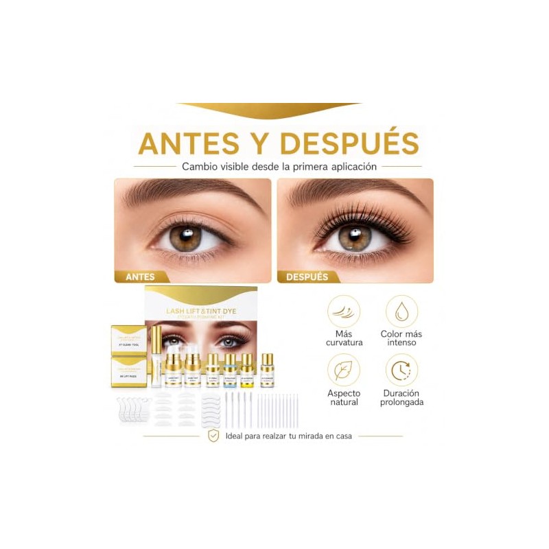 Kit de Pestañas Permanentes, Lash Lifting Kit con Permanente en