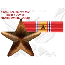 New Single Genuine Pronged 3/16" Bronze Star Device Military Medals Ribbons 2A2