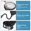 Wheelchair Rear View Mirrors, 360° Rotating Telescopic Wide-Angle Rearview Mirror