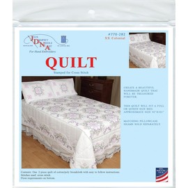 Jack Dempsey Stamped White Quilt Top, by Colonial