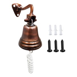 ARSUK Last Orders Bell - Home Bar Pub Bell - Wall Mounted Ship Bell - Hanging Ship Bell with Durable Rope - Nautical Service Sleigh Bell - Traditional Door Bell