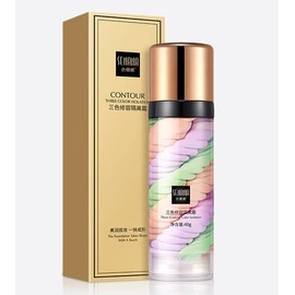 One Step Tri-Color contour Isolation Cream, One Step Color Corrector, Makeup Primer Skin Tone Correcting and Brightening Primer, Neutralizing Dark Circles and Veins, Correcting Redeness Senana Marina (1 pack)