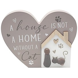 Lesser & Pavey British Designed Loving Quotes Plaque | Loving Message Plaque For Home or Office | Cat Heart Great Friendship Gifts For Birthdays - Love and Affection