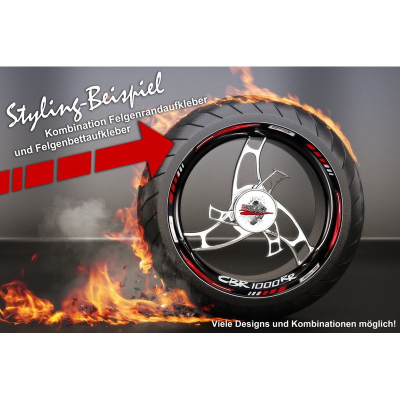 BIKE-label Rim Bed Sticker Compatible with Honda CBR 1000-RR 790002