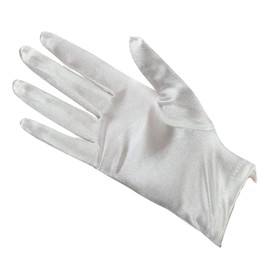 Tapp C. Classic Adult Size 9" Wrist Length Satin Gloves - 9"/Diamond White