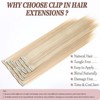 Dcbaboo Clip-In Extensions, Straight Clip-In Hairpiece, 6 Pieces, 55 cm