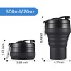 2PACK Collapsible Coffee Cup, 20 OZ 600ml Silicone Folding Camping