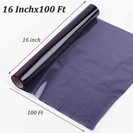 Black Cellophane Wrap Roll, Translucent Black Cellophane Wrapping Paper, 16 Inch Width x 100 Ft Long Colored Cellophane Rolls for Gift Baskets,DIY Arts Crafts Decoration and More