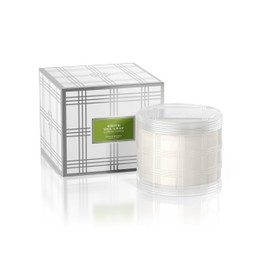 HomeWorx by SLATKIN + CO. 18oz Luxe Candle -White Tea Leaf Premium Scented Candle, Colored Glass with Essential Oils and Gift Box