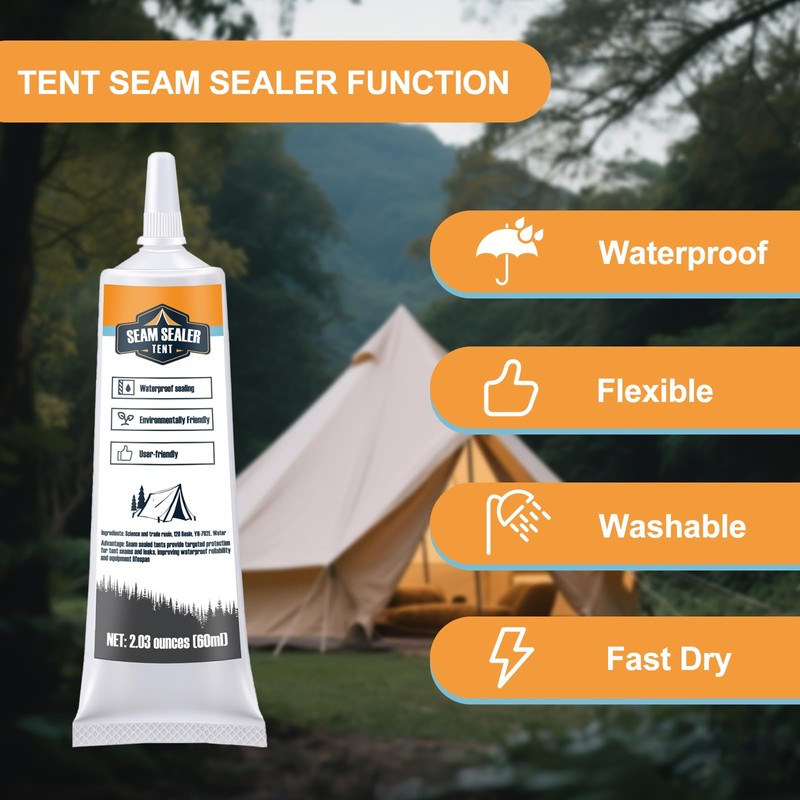 INNOVAYOU Tent Seam Sealer 120ml, No Sew Solution Waterproof Fast