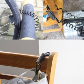 Anti-theft Spring 1.5M High-Elasticity Lock Wire Safety Hook / 도난방지 스프링 1.5M 고탄력 잠금장치 와이어 안전고리