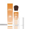 Mineral Sunscreen Setting Powder, SPF 50 Transparent Brush Powder, Long-Lasting,Lightweight
