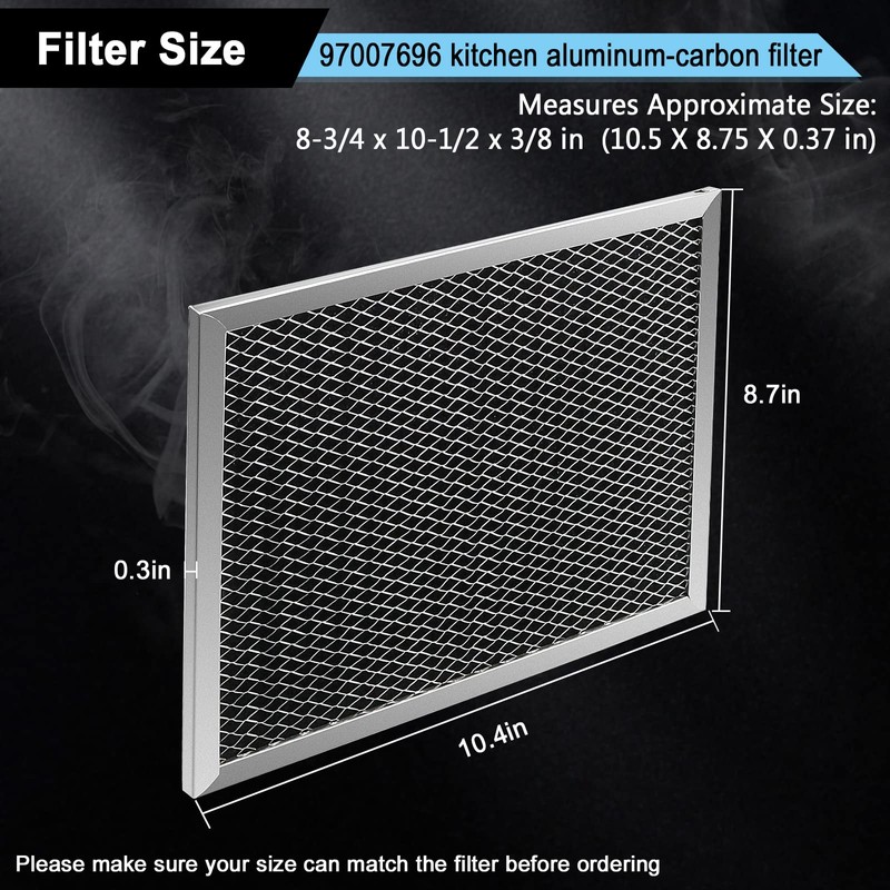 97007696 Charcoal Filter Replacement for Range Hood 41F Grease Filter