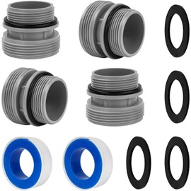 IHLOOTD 4560 Pool Hose Adapter Set of 4 Pool Pump Hose Adapter for 40 mm to 1 1/2 Inch Hose Compatible with Intex, Coleman Filter Pumps, with Seal