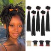 QUISDUIS 8 inch Loc Extensions Human Hair, 50 Strands Permanent