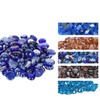 GasSaf Blue Fire Glass Beads for Outdoor Fire Pit, Fireplace,