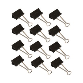 Wedo 6421451 Foldback Clips, Pack of 12, Painted Metal Removable Bracket, Strong Spring