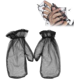 Mikiuly Anti-Mücken-Handschuhe, Anti-Mückenhandschuhe, Mückenschutzhandschuhe, Mesh-Handschuhe zum Handschutz, Zubehör für Camping für Outdoor-Angeln im Garten, 1 Paar