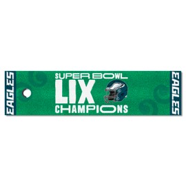 FANMATS 46240 2024-25 Super Bowl LIX Champions - Philadelphia Eagles Putting Green Mat | Green | 18"x72" | Super Bowl LIX Champions Logo