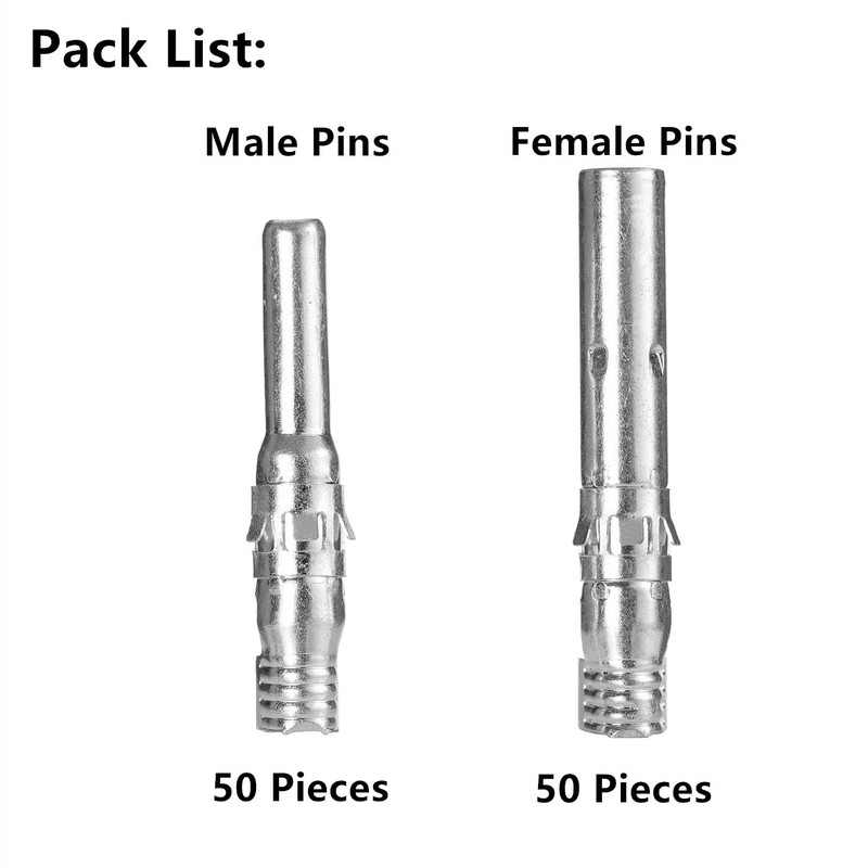 Daslleysen Solar Connectors & Pins - 100PCS (50 Pairs) Solar