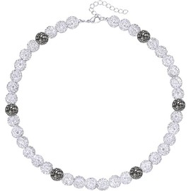 Disengor Baseball Bead Bracelets - Baseball Rhinestone Bracelets - Bling Ice Collection Bead Chain Gift for Men Women and Baseball Team Lovers (Black-White)